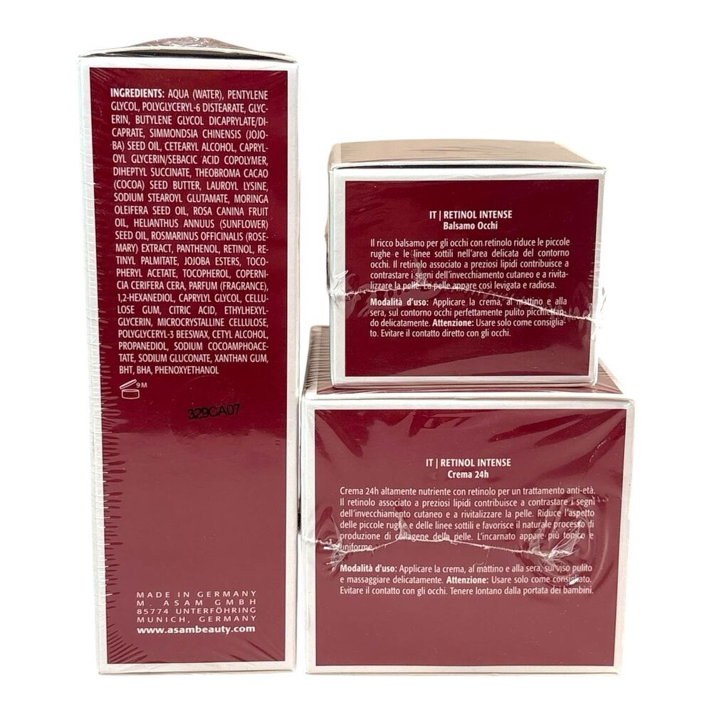 SEALED SET M. Asam "Retinol Intense" 24H Creme, Eye Balm, Youth Concentrate NEW - Picture 2 of 16